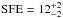 \hbox{${\rm SFE}=12^{+2}_{-2}$}