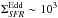 \hbox{$\Sigma_{\it SFR}^{\rm Edd}\sim10^3$}