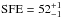 \hbox{${\rm SFE}=52^{+1}_{-1}$}