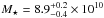 \hbox{$M_{\star}=8.9^{+0.2}_{-0.4} \times10^{10}$}