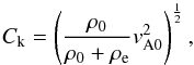 \begin{equation} \label{ctformula1} C_{\rm T0}=\frac{c_{\rm s0} v_{\rm A0}}{\left( c_{\rm s0}^2+v_{\rm A0} ^2\right)^{\frac{1}{2}}}, \end{equation}