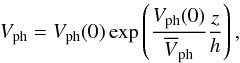 \begin{equation} \label{diminish} \frac{V_{\rm ph}(h)}{V_{\rm ph}(0)} \ll 1, \end{equation}