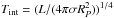 \hbox{$T_{\text{int}} = (L/(4\pi \sigma R_P^2))^{1/4}$}