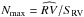 \hbox{$N_{\max}=\widehat{RV}/S_{\rm RV}$}