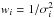 \hbox{$w_i=1/\sigma_i^2$}