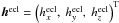 \hbox{$\bm h^{\rm ecl}=\left(h^{\rm ecl}_x,~h^{\rm ecl}_y,~h^{\rm ecl}_z\right)^{\rm T}$}