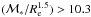 \hbox{$(\mathcal{M}_*/R_{\rm e}^{1.5})>10.3$}