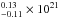 \hbox{$^{0.13}_{-0.11}\times10^{21}$}