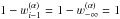 \hbox{$ 1 - \varw_{i - 1}^{(\alpha)} = 1 - \varw_{{-}\infty}^{(\alpha)} = 1 $}