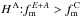 \hbox{$H^{\rm \, A}{:} f_{\rm m}^{\, E+A} > f_{\rm m}^{\rm \, C}$}