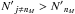 \hbox{$N{'}_{j\ne n_M}>N{'}_{n_M}$}