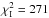 \hbox{$\chi_{\rm I}^2=271$}