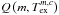 \hbox{$Q \left(m, T_{\rm ex}^{m,c} \right)$}