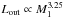 \hbox{$L_{\mathrm{out}}\propto M_{1}^{3.25}$}