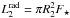 \hbox{$L^{\text{rad}}_{2} = \pi R_{2}^{2} F_{\star}$}