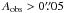 \hbox{$A_{{\rm obs}}>0\farcs05$}