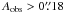 \hbox{$A_{{\rm obs}}>0\farcs18$}