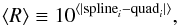 \begin{equation} \label{eq:ratio-spline-quad} \langle R \rangle \equiv 10^{\langle |{\rm spline}_i - {\rm quad}_i| \rangle}, \end{equation}