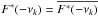 \hbox{$F^*(-\nu_k)=\overline{F^*(-\nu_k)}$}