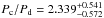 \hbox{$P_{\rm c}/P_{\rm d} = 2.339_{-0.572}^{+0.541}$}