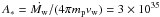 \hbox{$A_*=\dot{M_{\rm w}}/(4\pi m_{\rm p} v_{\rm w})=3\times 10^{35}$}