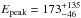\hbox{$E_{\rm peak}=173^{+135}_{-46}$}