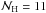 \hbox{${\cal{N}}_{\rm H} = 11$}