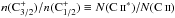 \hbox{$n({\rm C}_{3/2}^+)/n({\rm C}_{1/2}^+)\equiv N({\rm C\,\textsc{ii}}^*)/N({\rm C\,\textsc{ii}})$}