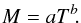 \begin{eqnarray} M = aT^b\!. \end{eqnarray}