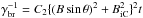 \hbox{$\gamma_{\rm br}^{-1}= C_{2}\{(B\sin\theta)^{2}+B_{\rm iC}^{2}\}^{2}t$}