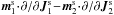 \hbox{${ \bm{m}_{1}^{\rm s} \!\cdot\! \partial/\partial \bm{J}_{1}^{\rm s} \!-\! \bm{m}_{2}^{\rm s} \!\cdot\! \partial/\partial \bm{J}_{2}^{\rm s} }$}