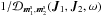 \hbox{${ 1/\mathcal{D}_{\bm{m}_{1}^{\rm s} , \bm{m}_{2}^{\rm s}} (\bm{J}_{1} , \bm{J}_{2} , \omega) }$}