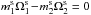 \hbox{${ m_{1}^{\rm s} \Omega_{1}^{\rm s} \!-\! m_{2}^{\rm s} \Omega_{2}^{\rm s} = 0}$}