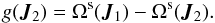 \begin{equation} g (\bm{J}_{2}) = \Omega^{\rm s} (\bm{J}_{1}) - \Omega^{\rm s} (\bm{J}_{2}) . \label{definition_g_disc} \end{equation}