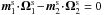 \hbox{${ \bm{m}_{1}^{\rm s} \!\cdot\! \bm{\Omega}_{1}^{\rm s} \!-\! \bm{m}_{2}^{\rm s} \!\cdot\! \bm{\Omega}_{2}^{\rm s} = 0 }$}
