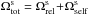 \hbox{${ \Omega^{\rm s}_{\rm tot} = \Omega^{\rm s}_{\rm rel} \!+\! \Omega^{\rm s}_{\rm self} }$}