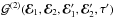 \hbox{${ \mathcal{G}^{(2)} (\bR_{1} , \bR_{2} , \bR_{1}' , \bR_{2}' , \tau') }$}