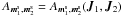 \hbox{${ A_{\bm{m}_{1}^{\rm s} , \bm{m}_{2}^{\rm s}} = A_{\bm{m}_{1}^{\rm s} , \bm{m}_{2}^{\rm s}} (\bm{J}_{1} , \bm{J}_{2}) }$}