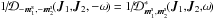 \hbox{${ 1 \!/\! \mathcal{D}_{- \bm{m}_{1}^{\rm s} , - \bm{m}_{2}^{\rm s}} \!(\bm{J}_{1} ,\! \bm{J}_{2} , -\omega\!) = 1 \!/\! \mathcal{D}_{\bm{m}_{1}^{\rm s} , \bm{m}_{2}^{\rm s}}^{*} \!(\bm{J}_{1} ,\! \bm{J}_{2} ,\! \omega\!) }$}