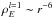 \hbox{$\rho_E^{l=1} \sim r^{-6}$}