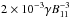 \hbox{$2\times 10^{-3}\gamma B_{11}^{-3}$}