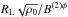 \hbox{$ R_{\rm L}\sqrt{\rho_0}/B^{(2)\phi}$}