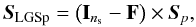 \begin{equation} \label{E:slgsi} \begin{aligned} \s_\text{LGSp} = \left(\Id{\ns} - \mathbf{F}\right)\times \s_p, \end{aligned} \end{equation}