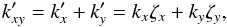 \appendix \setcounter{section}{1} \begin{equation} k_{xy}' = k_x' + k_y' = k_x \zeta_x + k_y \zeta_y, \end{equation}