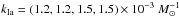 \hbox{$k_ {\rm Ia}= (1.2, 1.2, 1.5, 1.5) \times 10^{-3}~M_\odot^{-1}$}