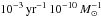 \hbox{$10^{-3}\,{\rm yr}^{-1}\,10^{-10}~{\it M}_\sun^{-1}$}