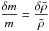 \hbox{$\dfrac{\delta m}{m}=\dfrac{\delta \bar{\rho}}{\bar{\rho}}$}