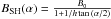 \hbox{$B_{\rm SH}(\alpha)=\frac{B_0}{1+1/h\tan{(\alpha/2)}}$}