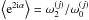 \hbox{$\VEV{{\rm e}^{2{\rm i}\alpha}}=\omega_2^{(j)}/\omega_0^{(j)}$}