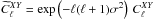 \hbox{$\pC_{\ell}^{XY} = \exp \left(-\ell(\ell+1) \sigma^2\right)\, C_{\ell}^{XY}$}